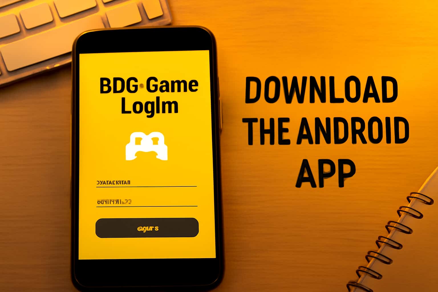 Informational scene about downloading the BDG Game Login Android App.