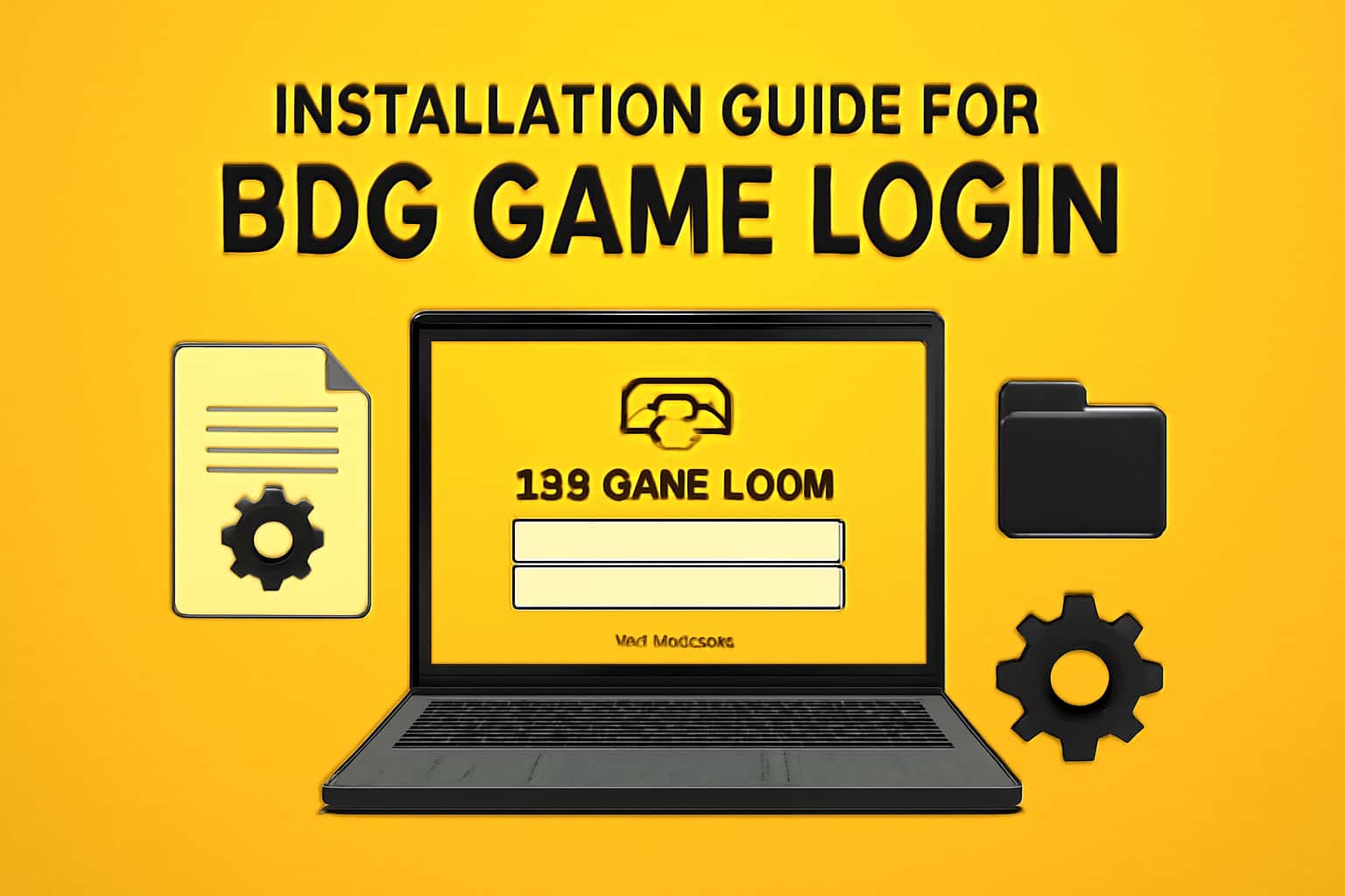 An informational scene depicting the Installation Guide for BDG Game Login.
