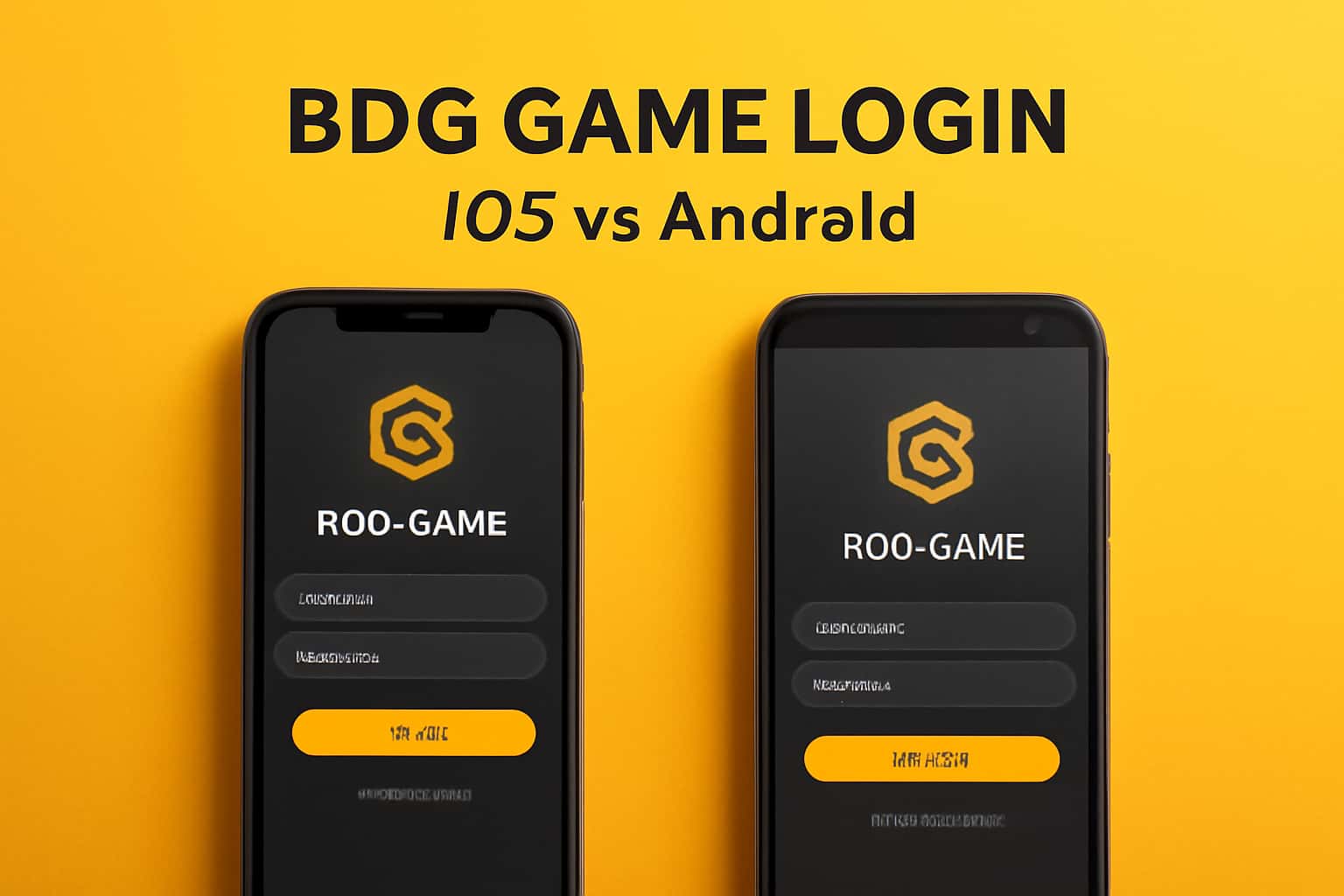 Informational graphic about BDG Game Login for iOS and Android.