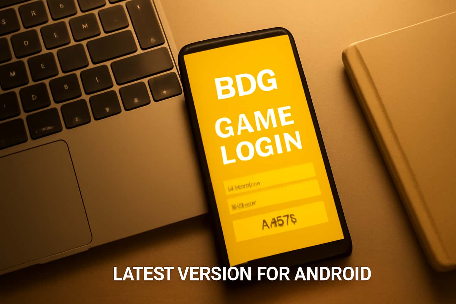 A visual representation of the BDG Game Login app interface on an Android device.
