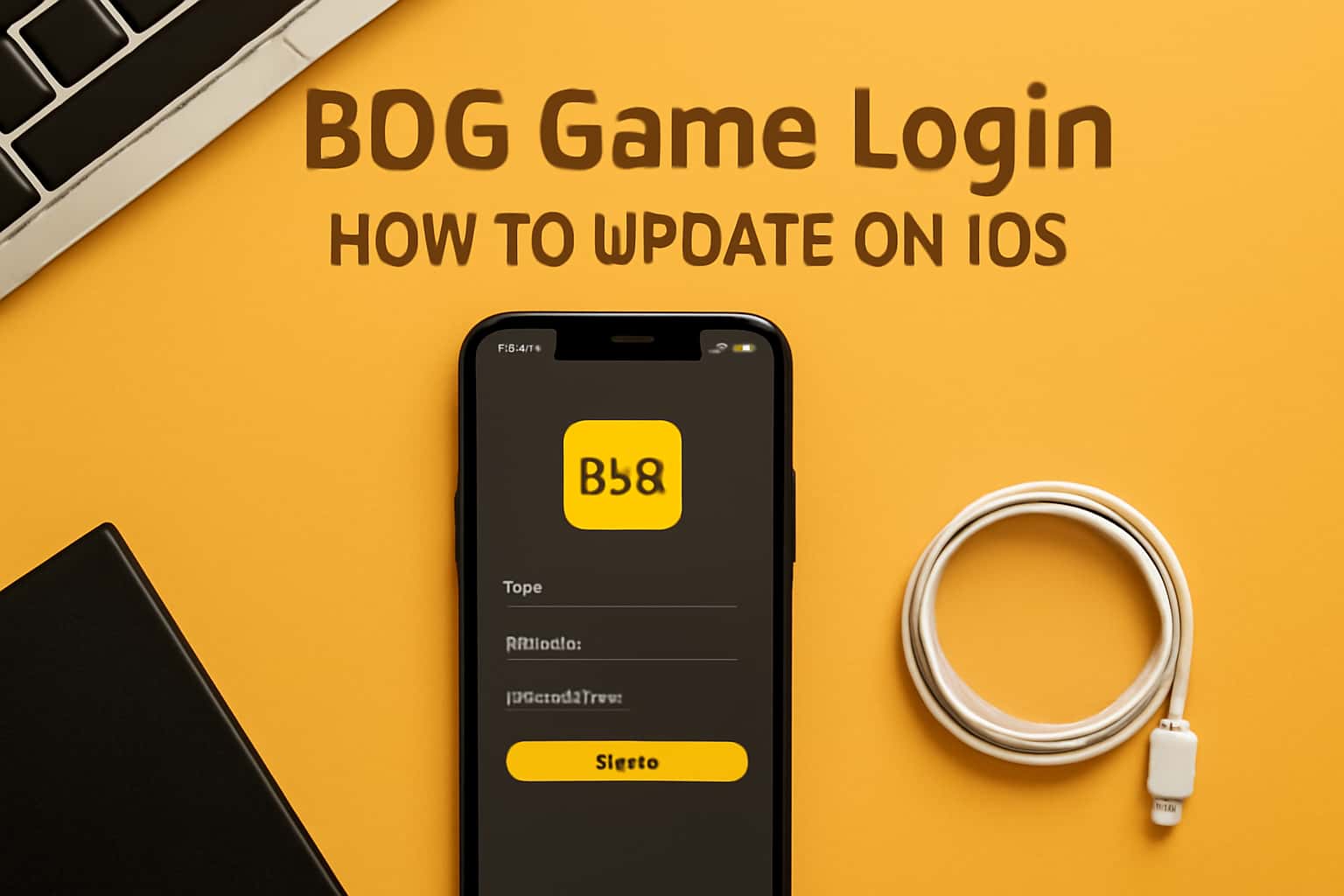 An illustrated guide on updating the BDG Game Login on iOS devices.