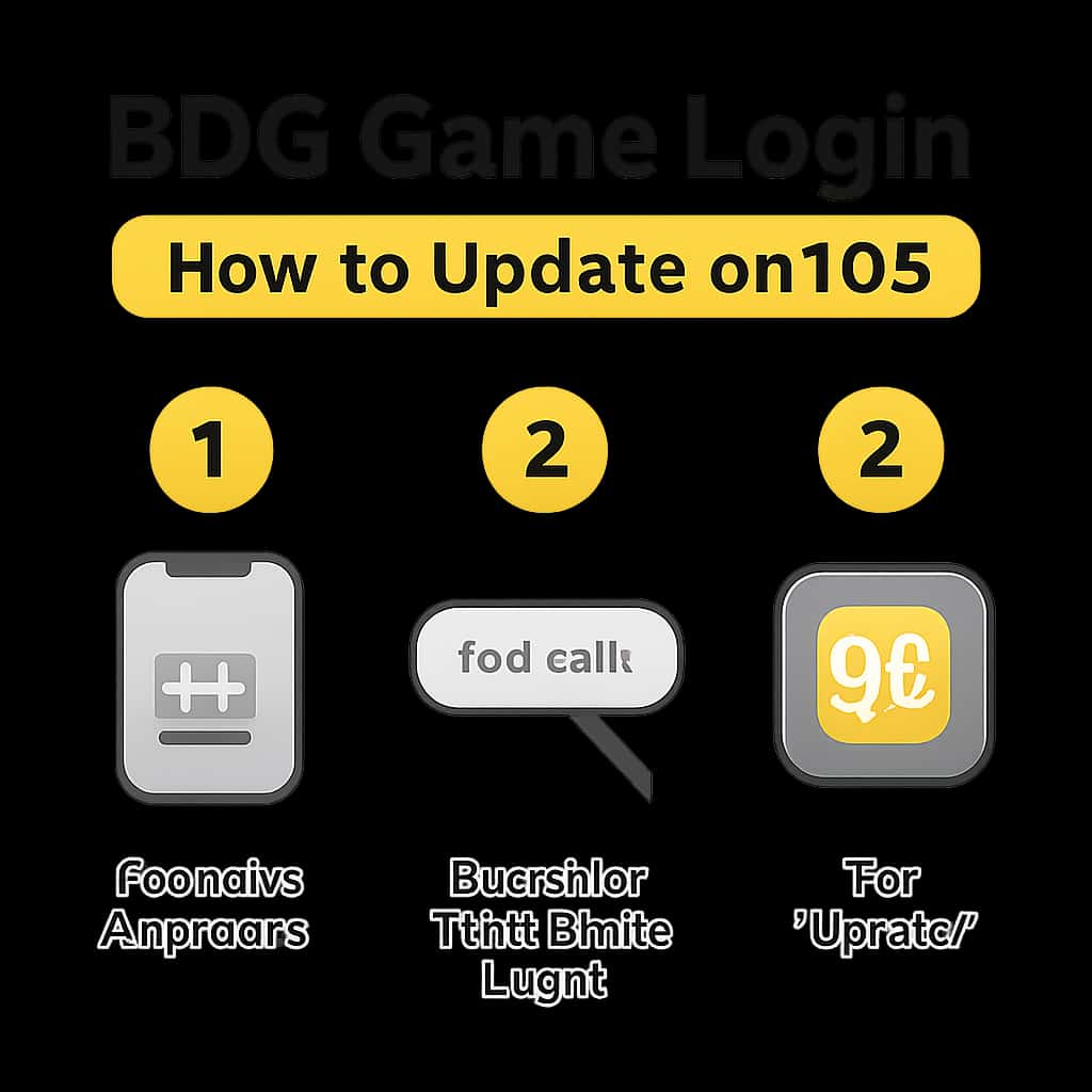 Diagram illustrating the steps to update BDG Game Login on iOS.
