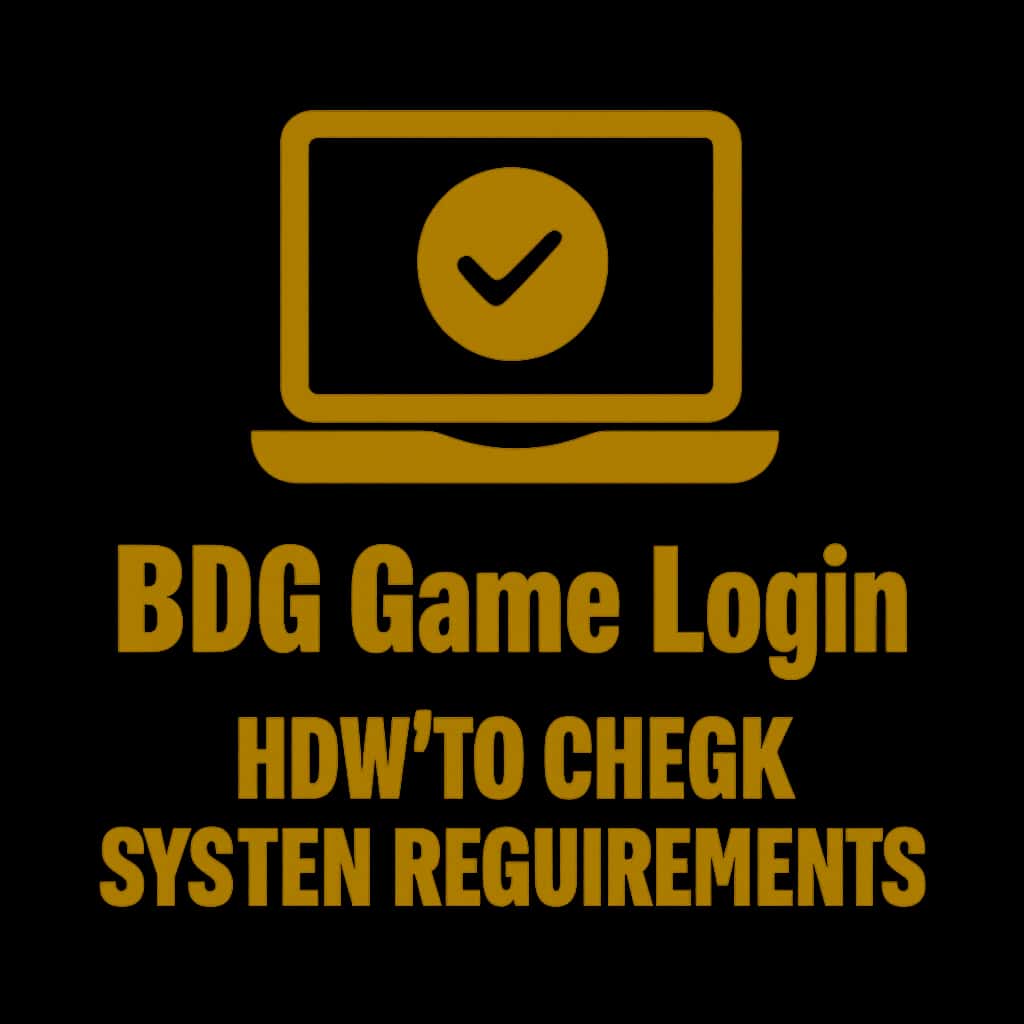 An icon representing the BDG Game Login system requirements guide.