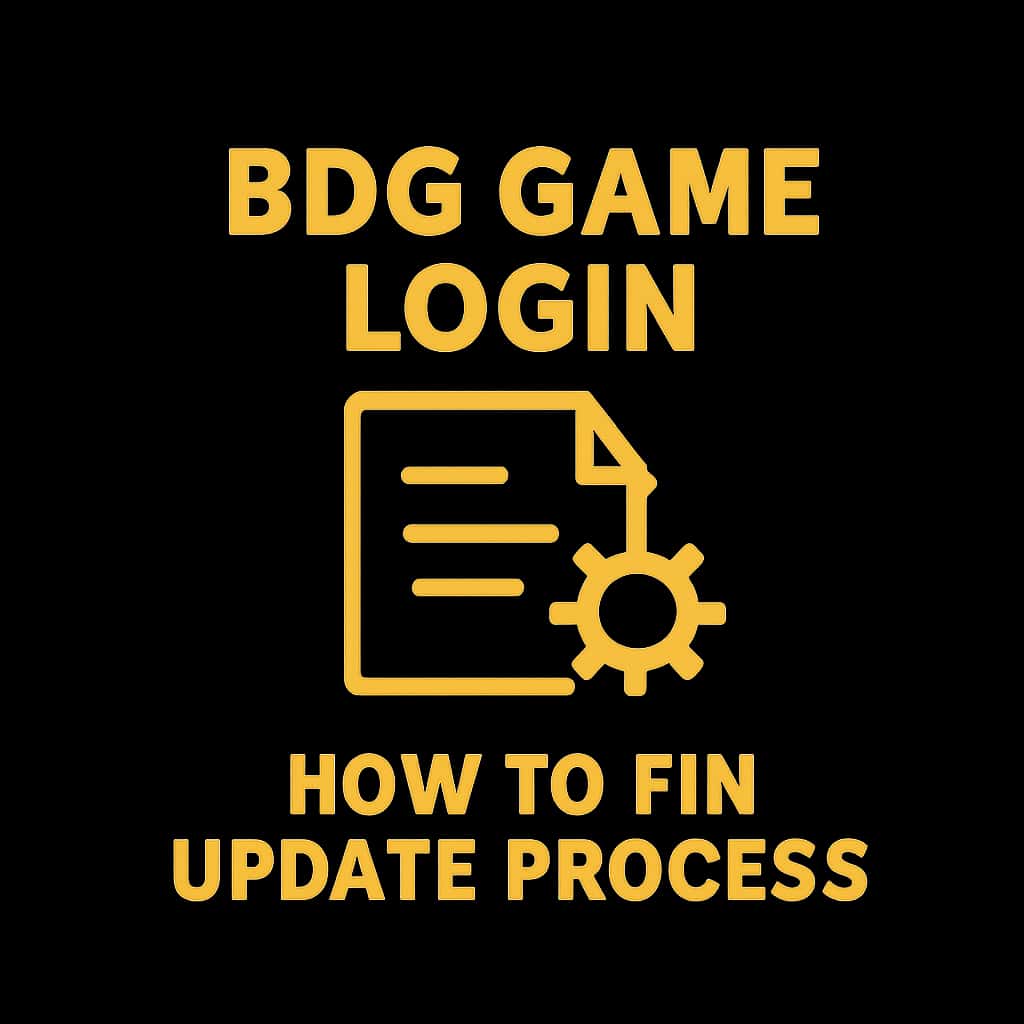 A badge representing guidance on the BDG Game Login update process.