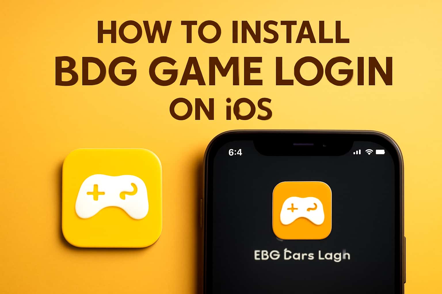 An informative image illustrating the installation process of BDG Game Login on iOS.