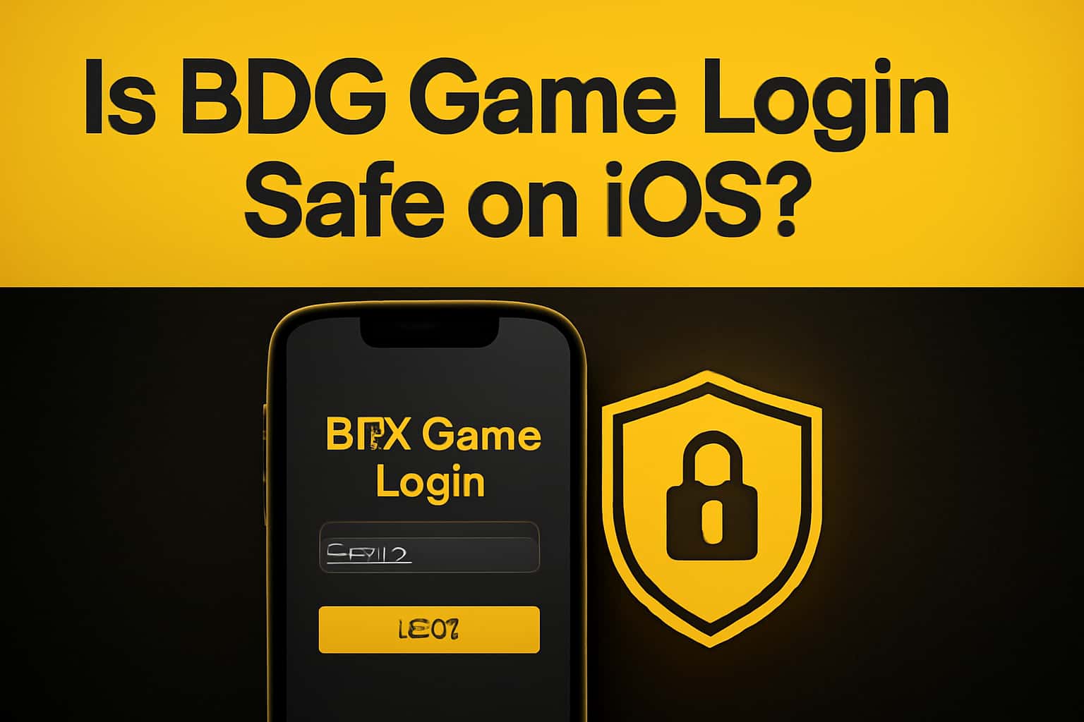 An informational scene about the safety of BDG Game Login on iOS.