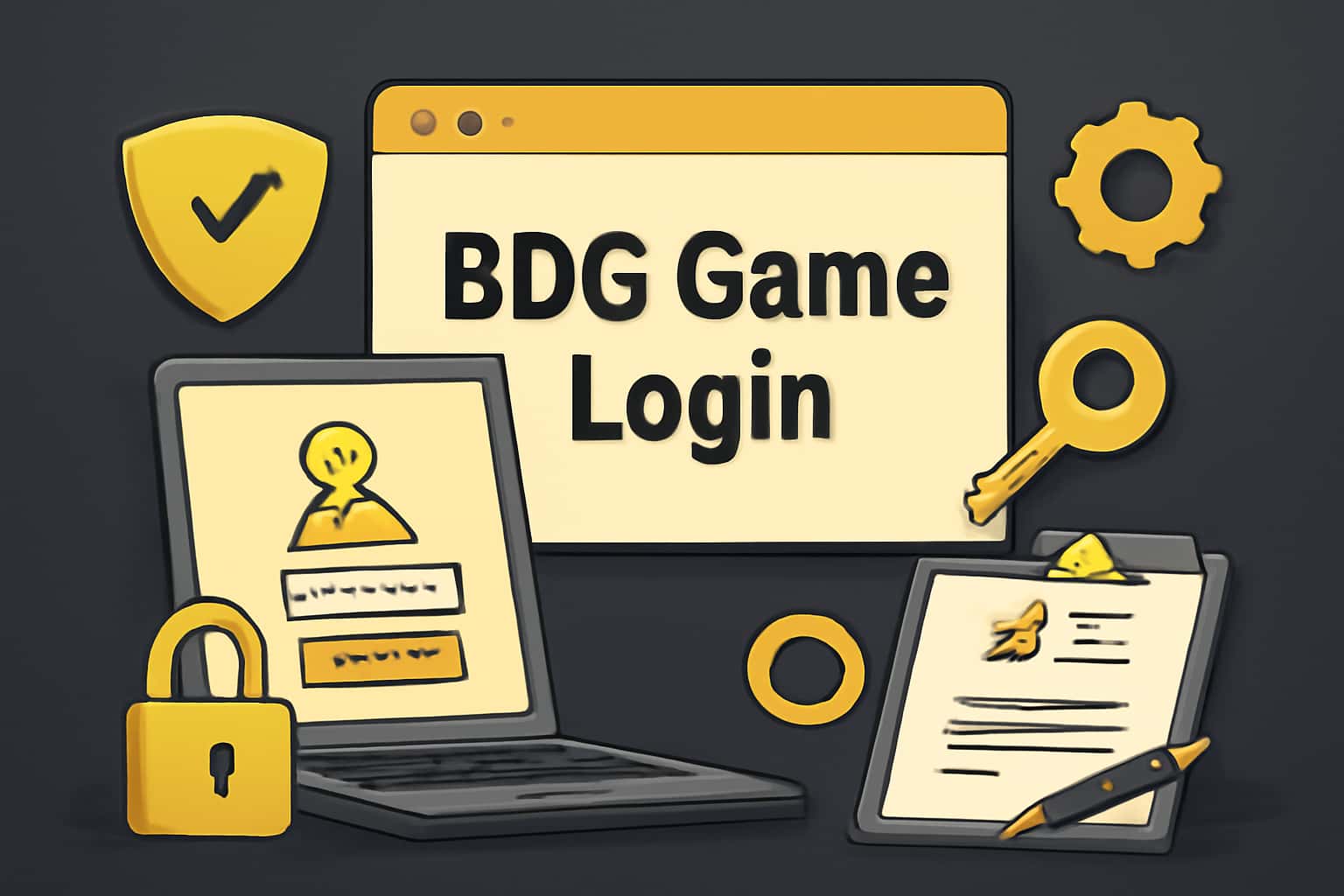 An informative scene depicting secure login practices for BDG Game.